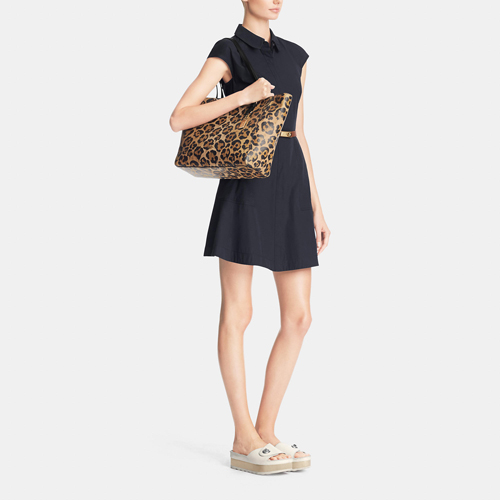 Turnlock Tote In Wild Beast Print Leather | Women